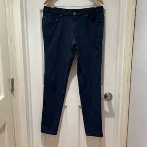 Lululemon Men Navy Blue ABC Slim Fit Pant Size 34 Warpstreme